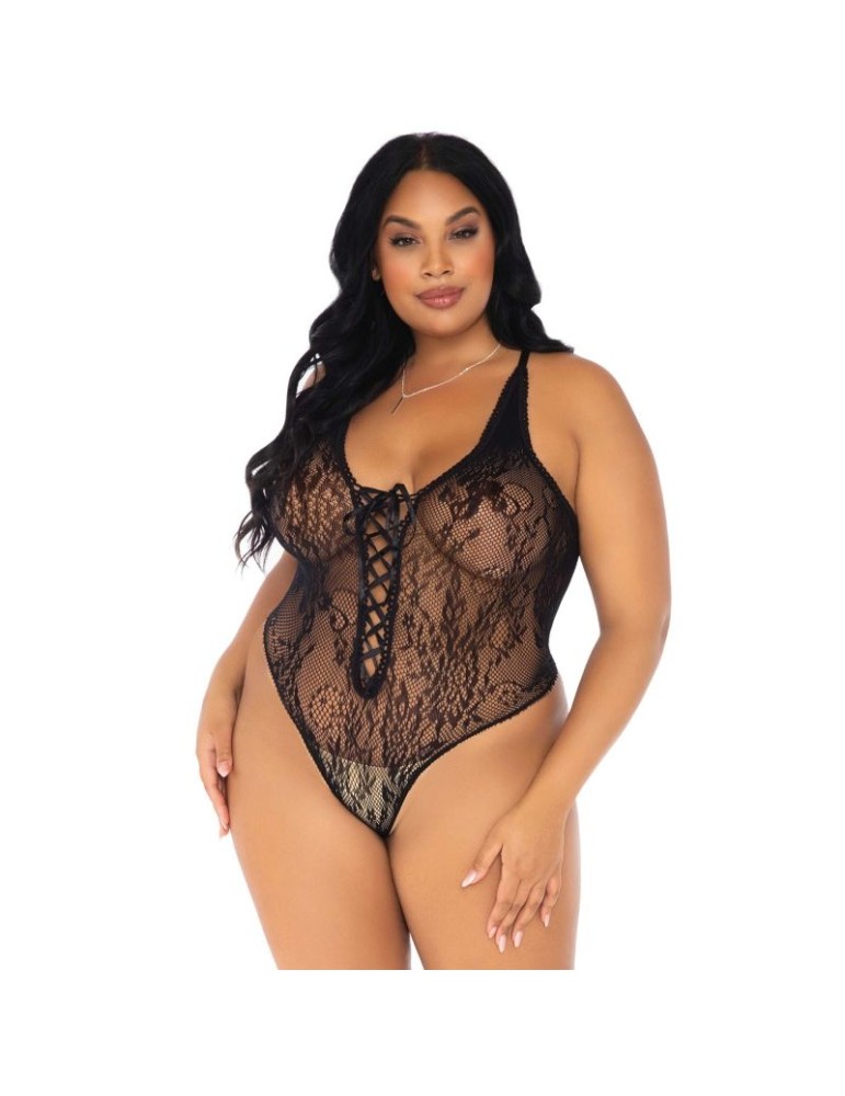 leg avenue teddy motif floral encolure entrelacée grande taille