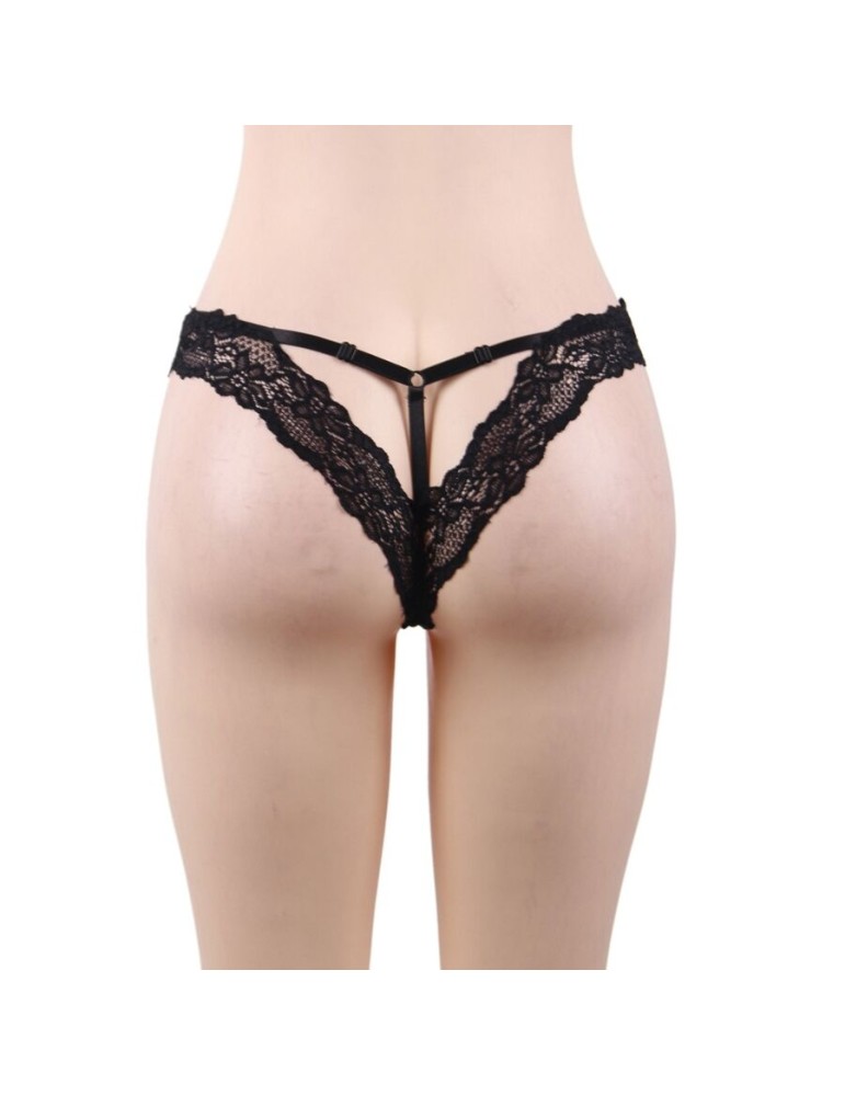 culotte de lingerie queen avec taille v-back