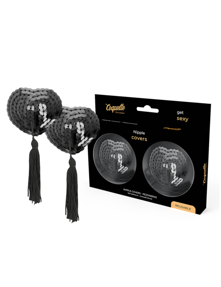 coquette chic desire couvre les tétons noirs