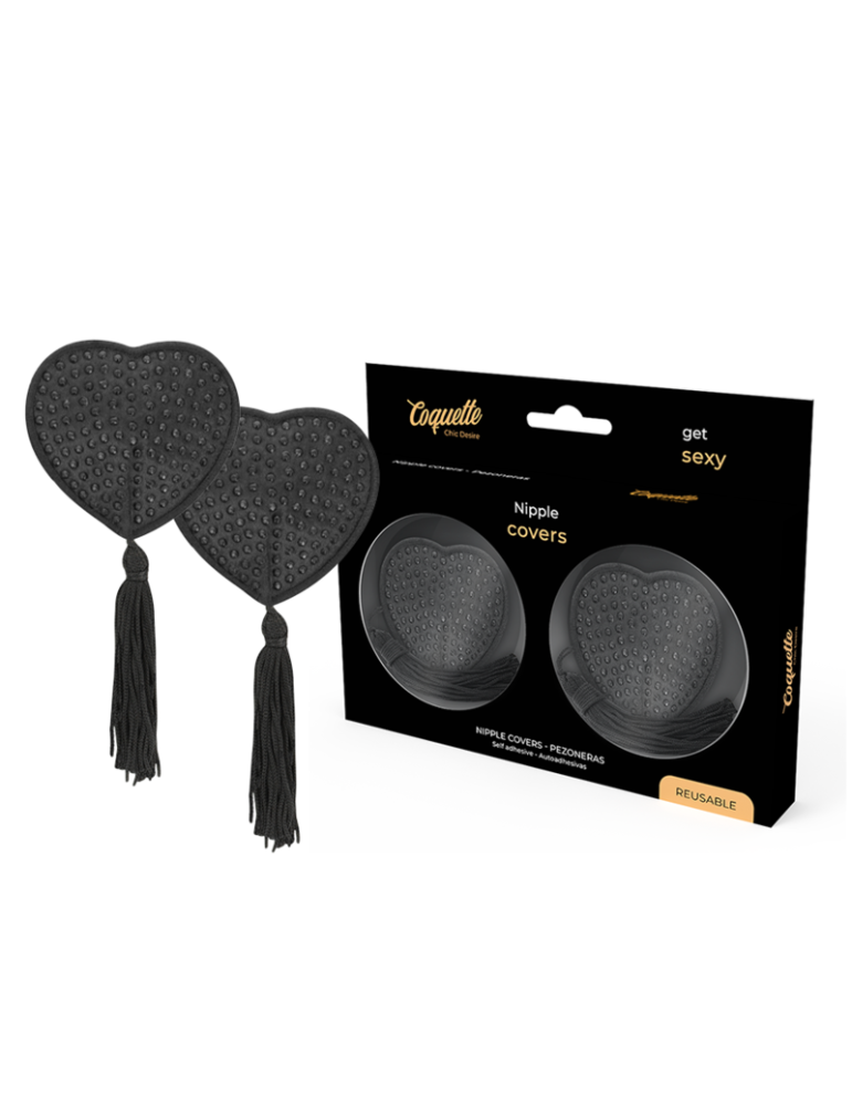 coquette chic desire couvre les tétons noirs