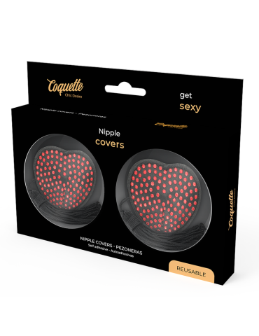 couvre-tétons coquette chic desire rouge / noir_4