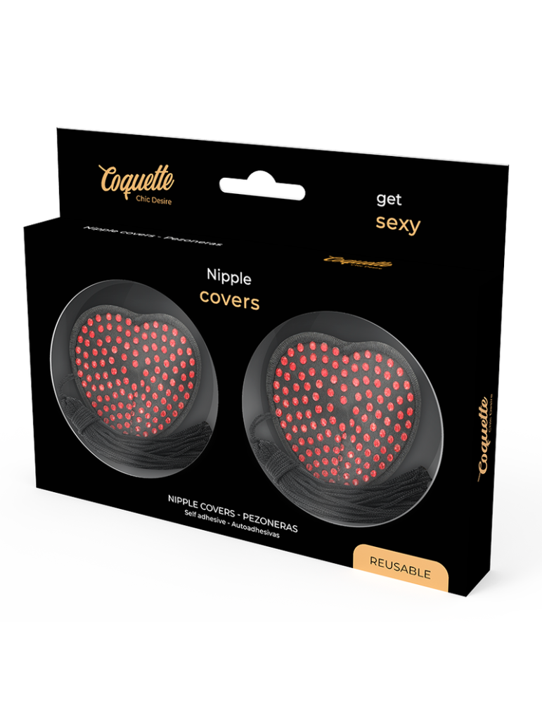 couvre-tétons coquette chic desire rouge / noir_4