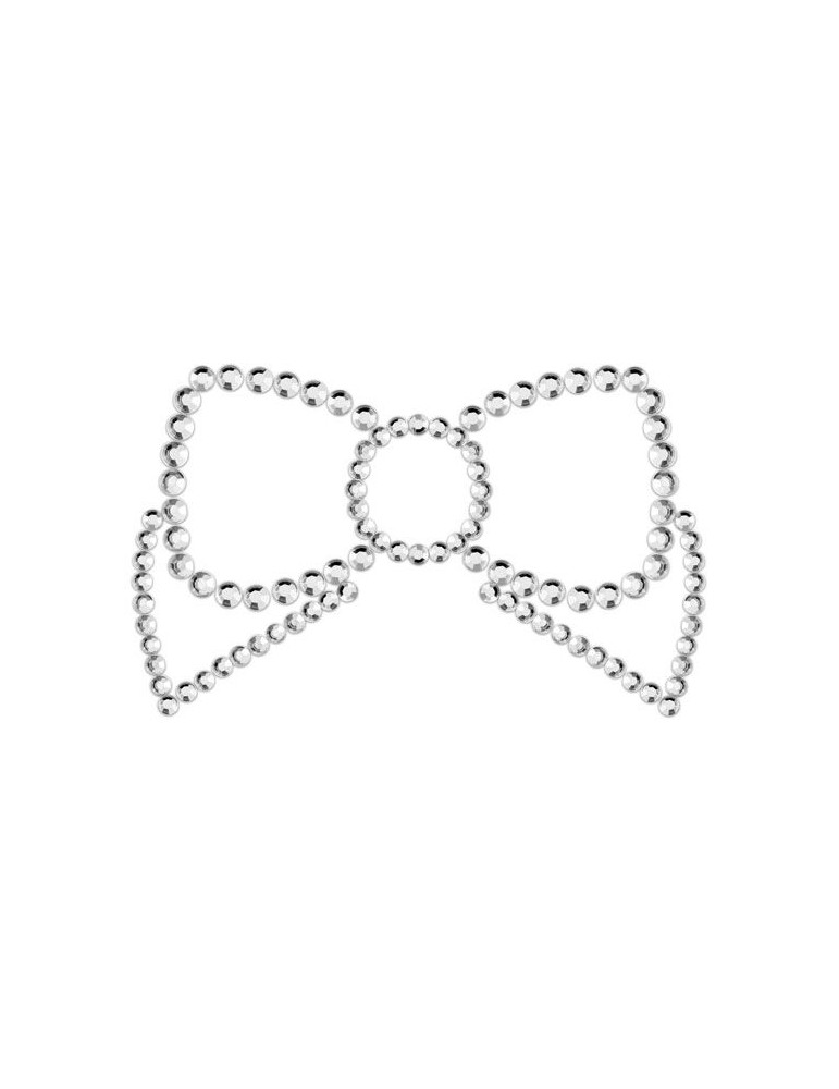 mimi bow couvre mamelons argent