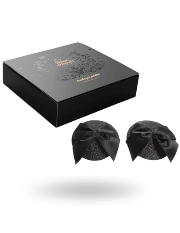 couvre-tétons scintillants burlesques avec noeud_5