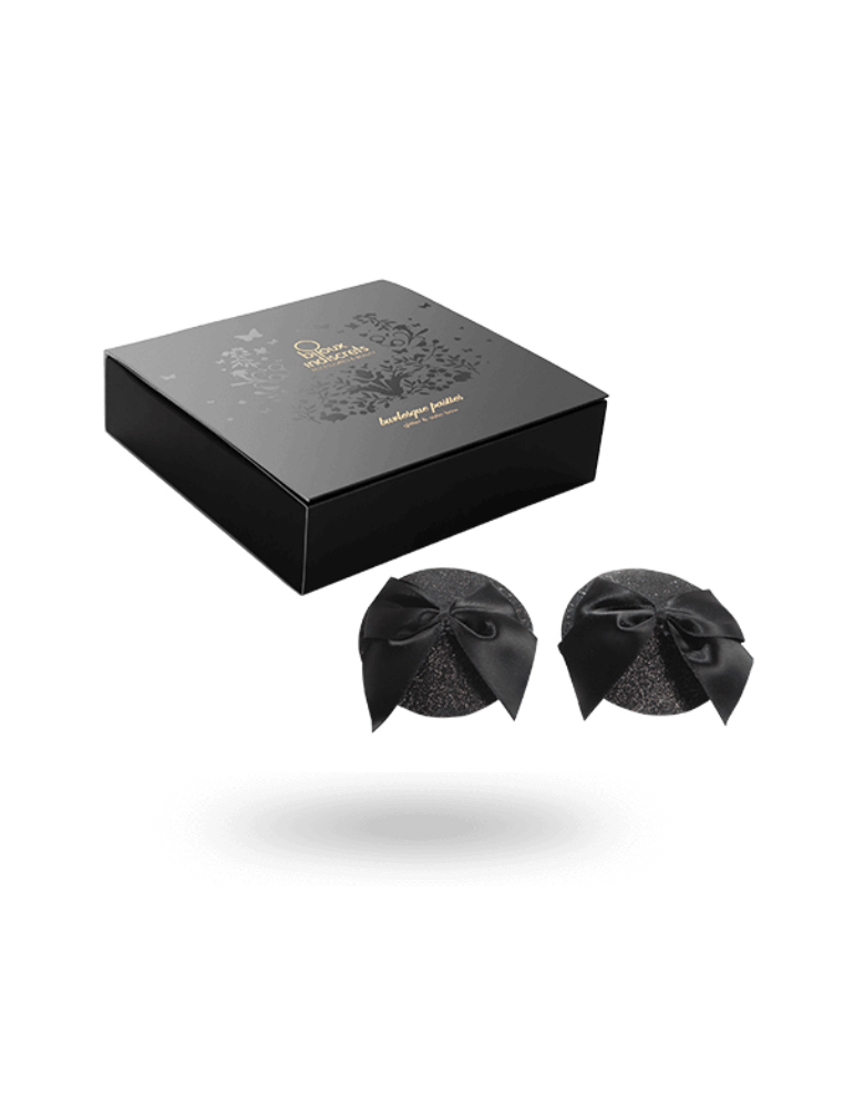 couvre-tétons scintillants burlesques avec noeud_5