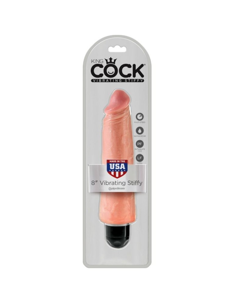 vibromasseur rigide réaliste king cock 20,3 cm - naturel_3