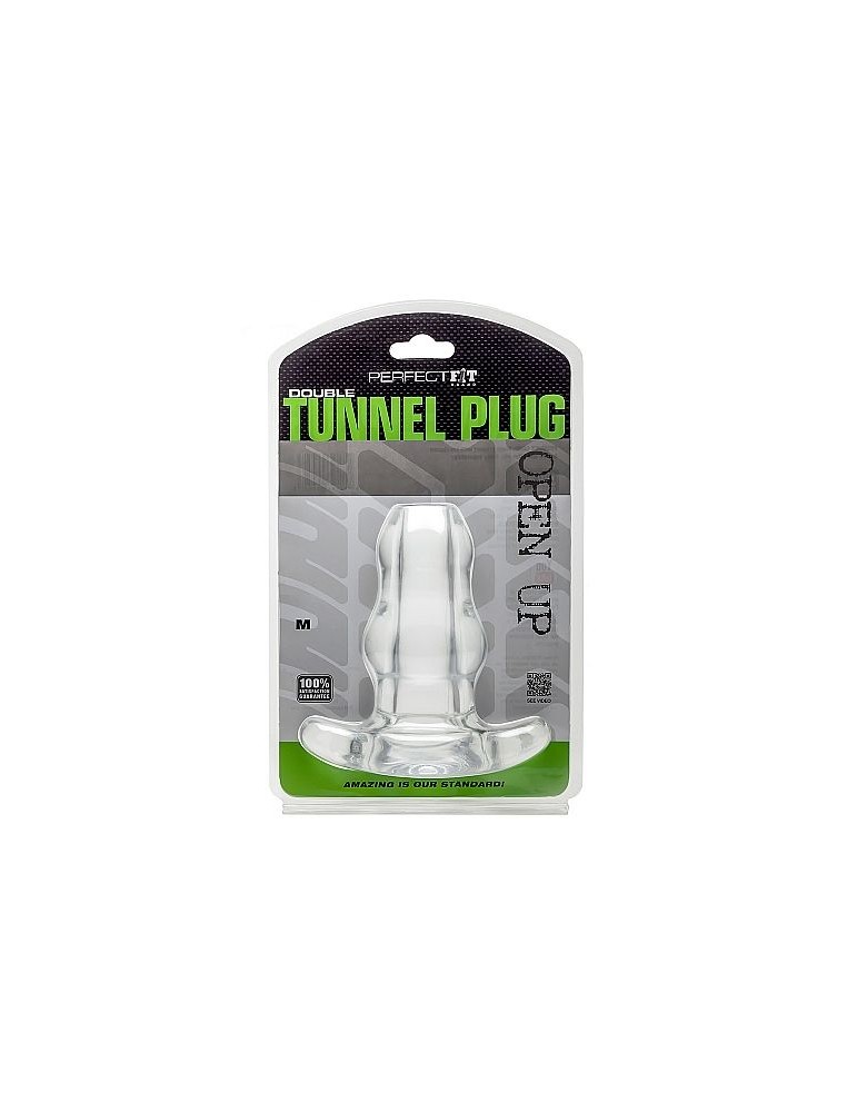 perfectfit double tunnel plug moyen transparent_2