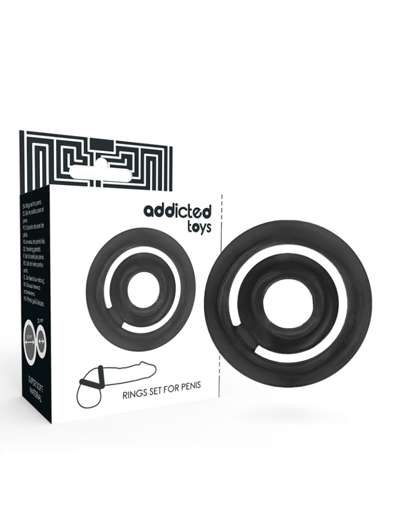 addicted toys potenz set anneaux péniens noirs