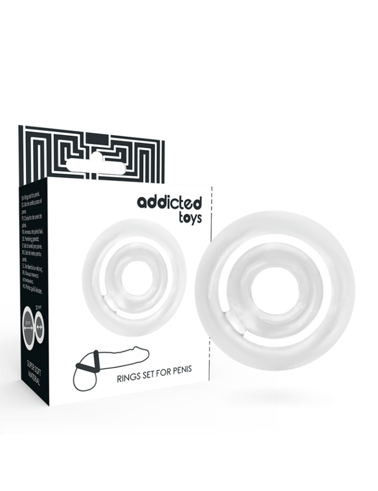addicted toys potenz set anneaux péniens clair