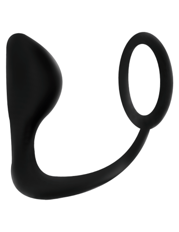 addicted toys plug anal avec anneau pénien noir_3