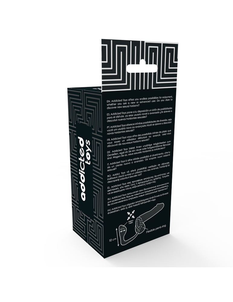 addicted toys plug anal avec anneau pénien noir_5