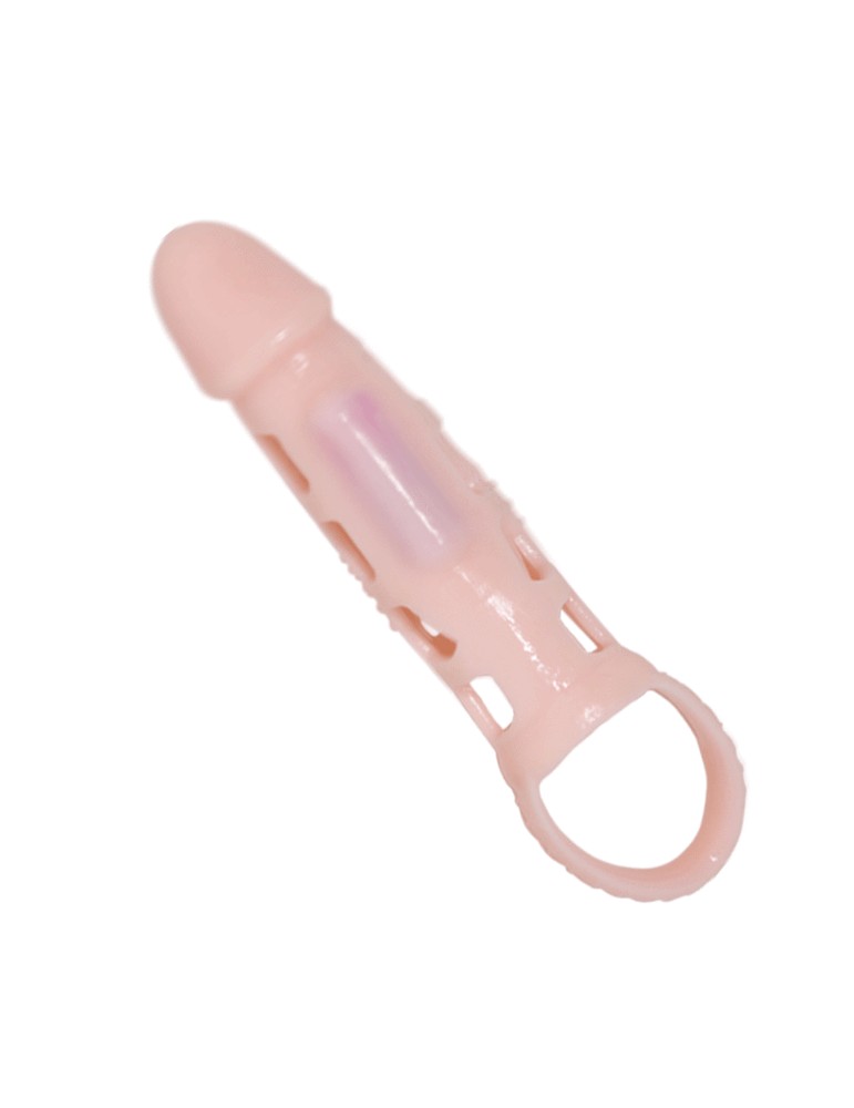 manchon d'extension de pénis baile avec vibration et sangle 13,5 cm_3