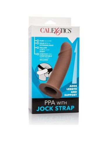 calex strap on avec gode creux marron_4