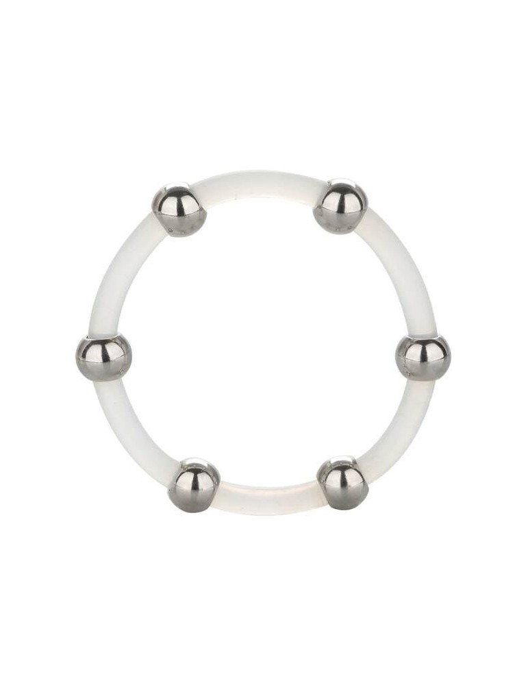 anneau en silicone calex avec perles en acier taille xl
