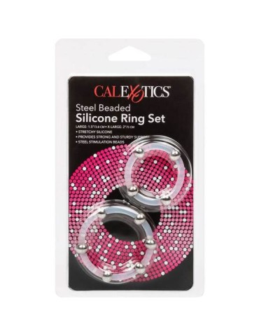 calex kit de 2 anneaux en silicone avec perles en acier_3