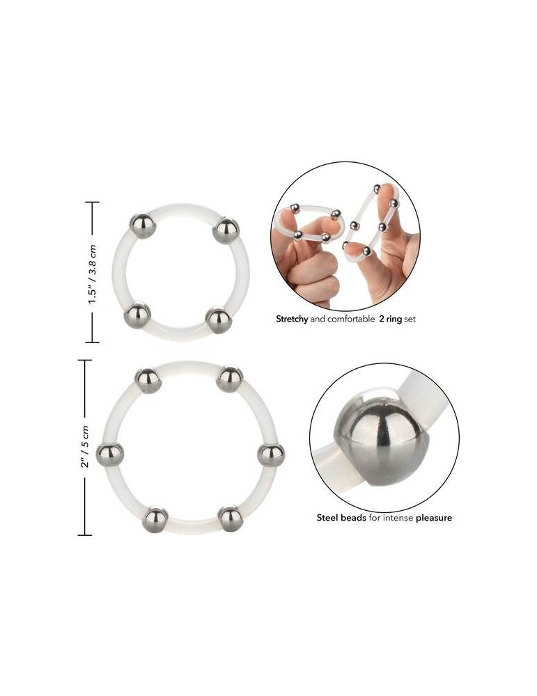 calex kit de 2 anneaux en silicone avec perles en acier_4