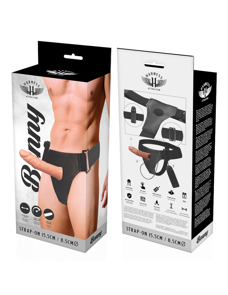 harnais d'attraction harnais creux benny avec vibromasseur 17 x 4,5 cm_8
