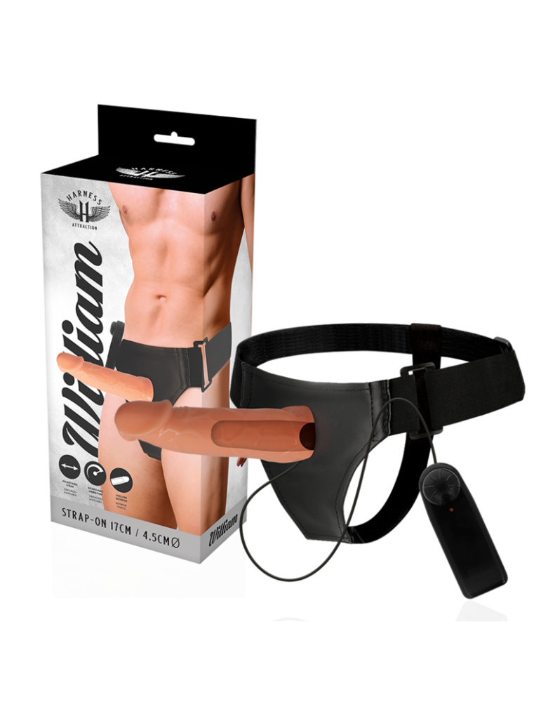 harnais attraction willian harnais creux avec vibromasseur 7 x 4,5 cm