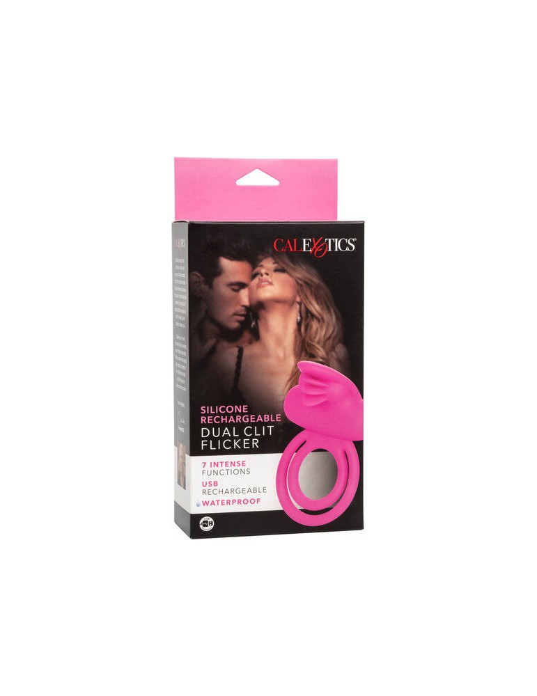 calex dual clit flicker enhancer double anneau vibrant en silicone rose_3