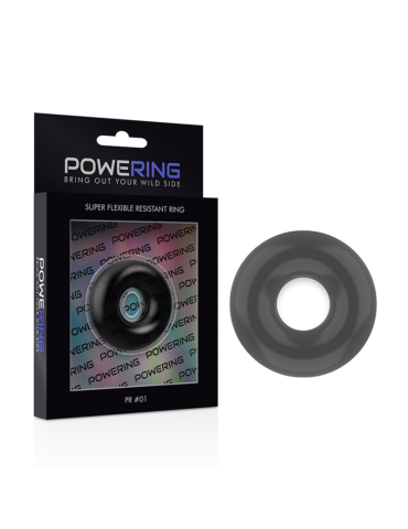 anneau pénien super flexible et résistant de 3,5 cm noir