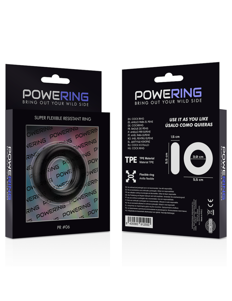 powering cockring super flexible et résistant 5.5cm pr06 noir_8