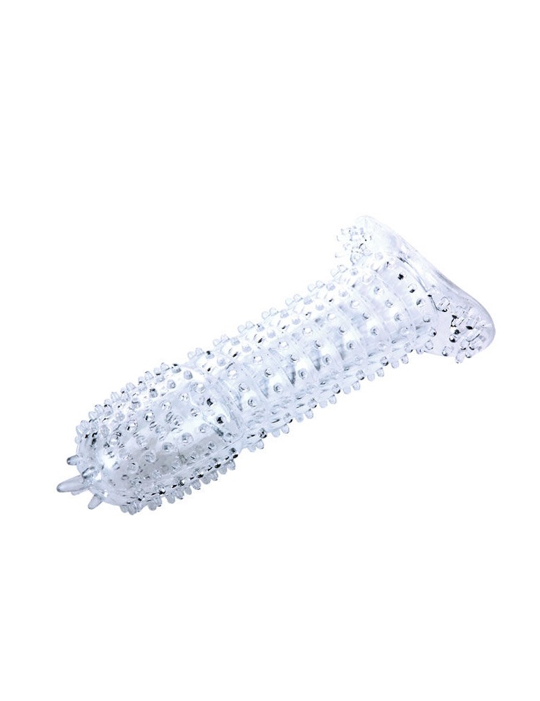 manchon en silicone rose avec des points stimulants 14,2 cm_2