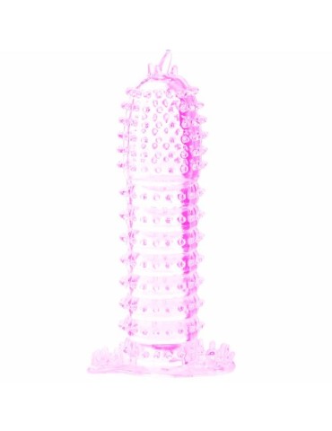 manchon en silicone rose avec des points stimulants 14,2 cm_5