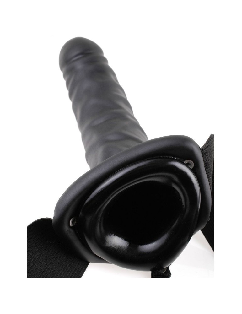 harnais vibromasseur creux fétiche fantasy 19 cm noir_4