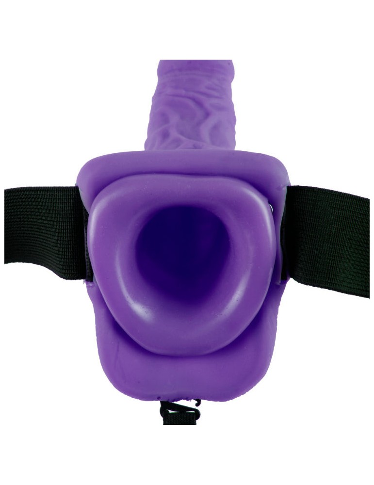 fetish fantasy series 7 "harnais vibrant avec testicules creux homme 17,8 cm violet_4