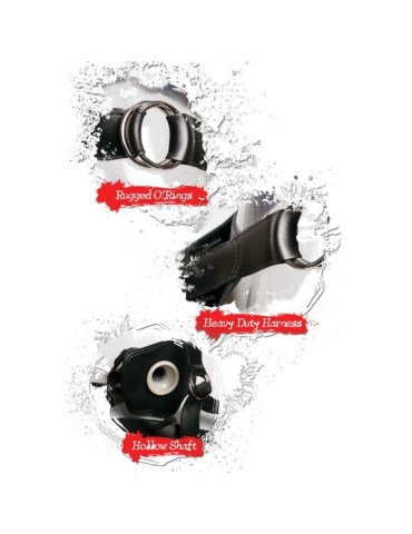 harnais avec gode noir 12 '' creux fétiche fantastique extrême_3