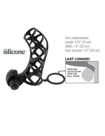 manchon de pénis en silicone avec vibromasseur_3