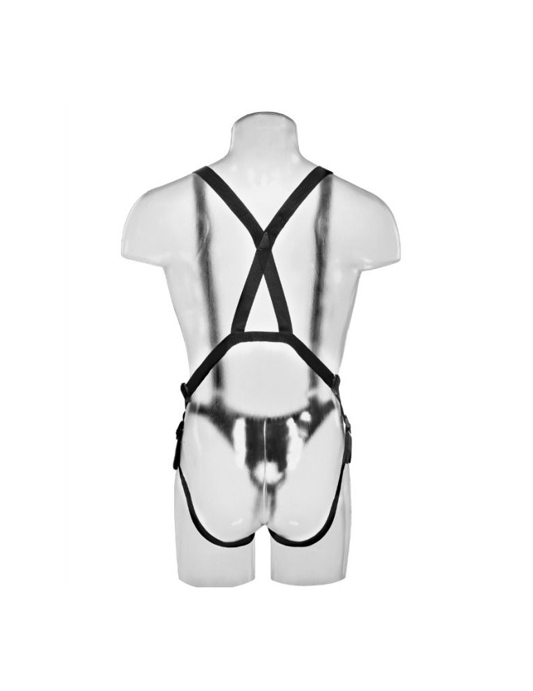 strap-on avec gode creux de 30,5 cm et bretelles couleur chair_6