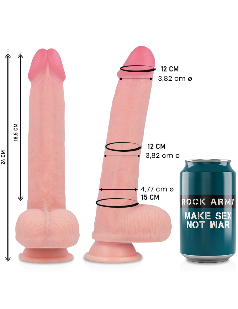 gode ​​en silicone liquide rockarmy premium kingcobra 24cm