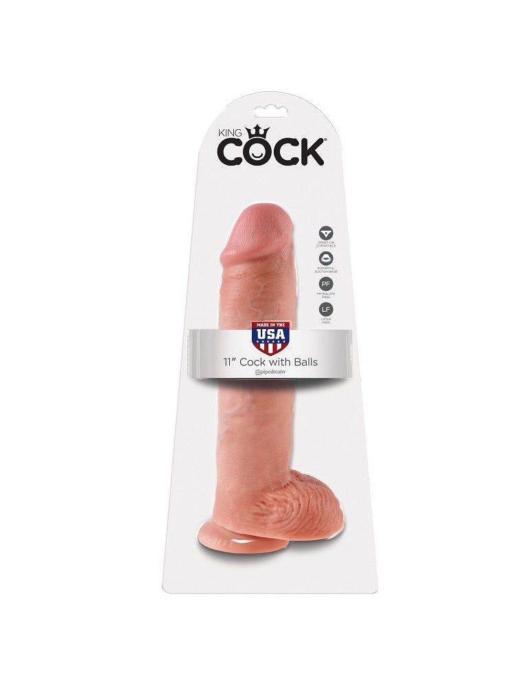 king cock 11 "pénis naturel réaliste 28 cm