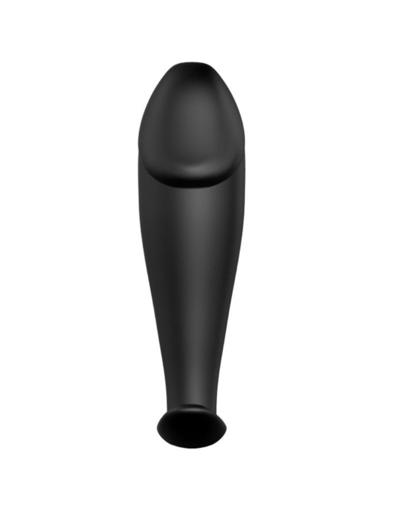 forme de pénis plug anal silicone pretty love et 12 modes vibrant - noir_2