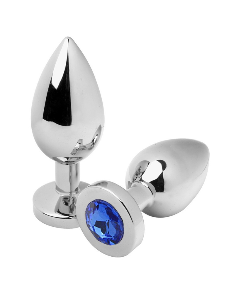plug anal metalhard diamant bleu petit 5.71cm