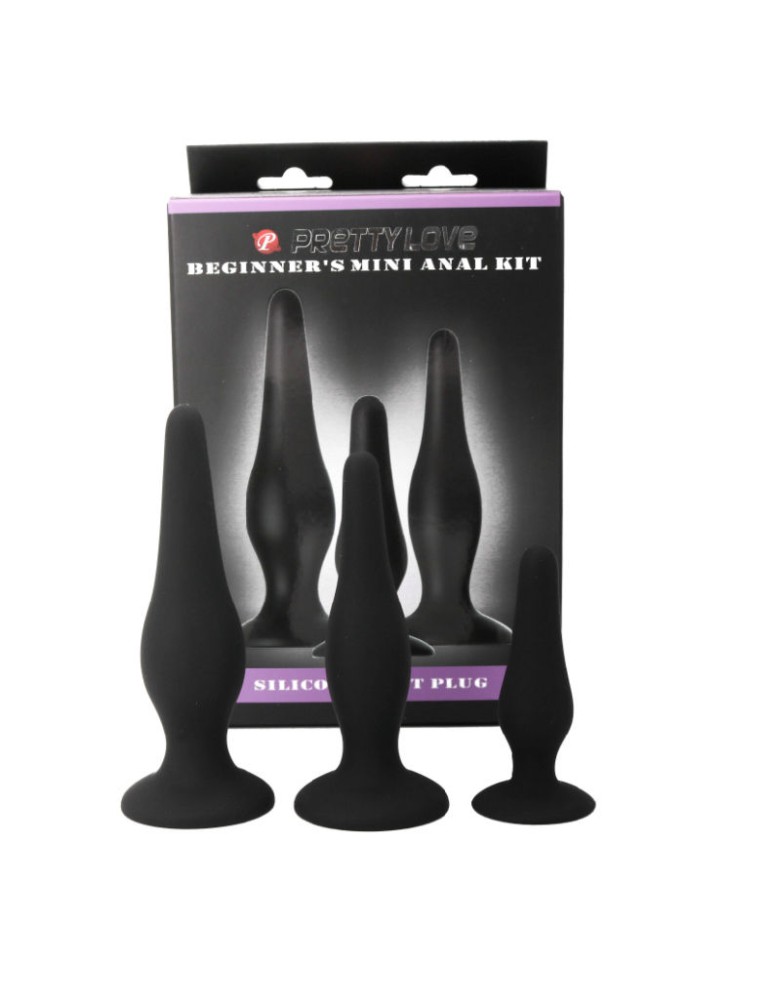 pretty bottom - kit de démarrage de plugs anaux en silicone_2