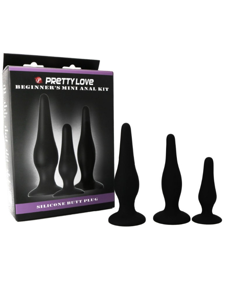 pretty bottom - kit de démarrage de plugs anaux en silicone_4