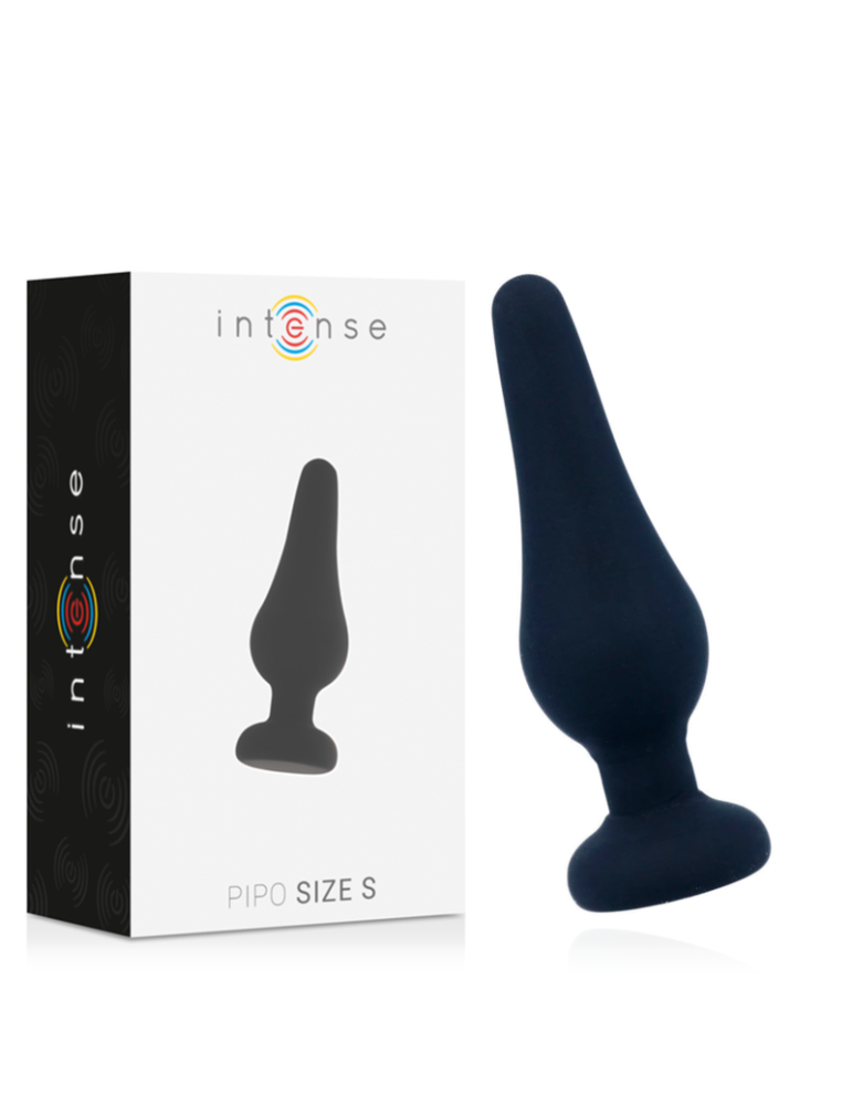 plug anal intense pipo s silicone noir 10cm