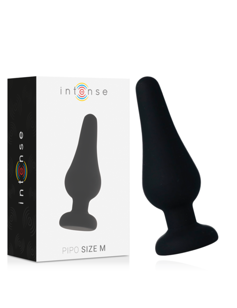 plug anal intense pipo m silicone noir 11,5cm
