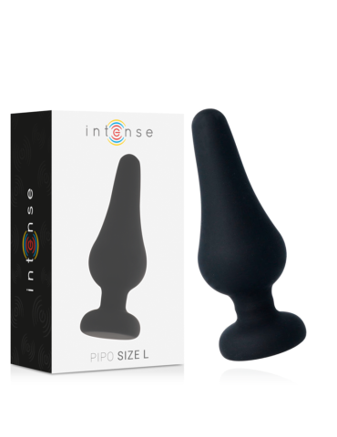 plug anal intense pipo l silicone noir 13,5 cm