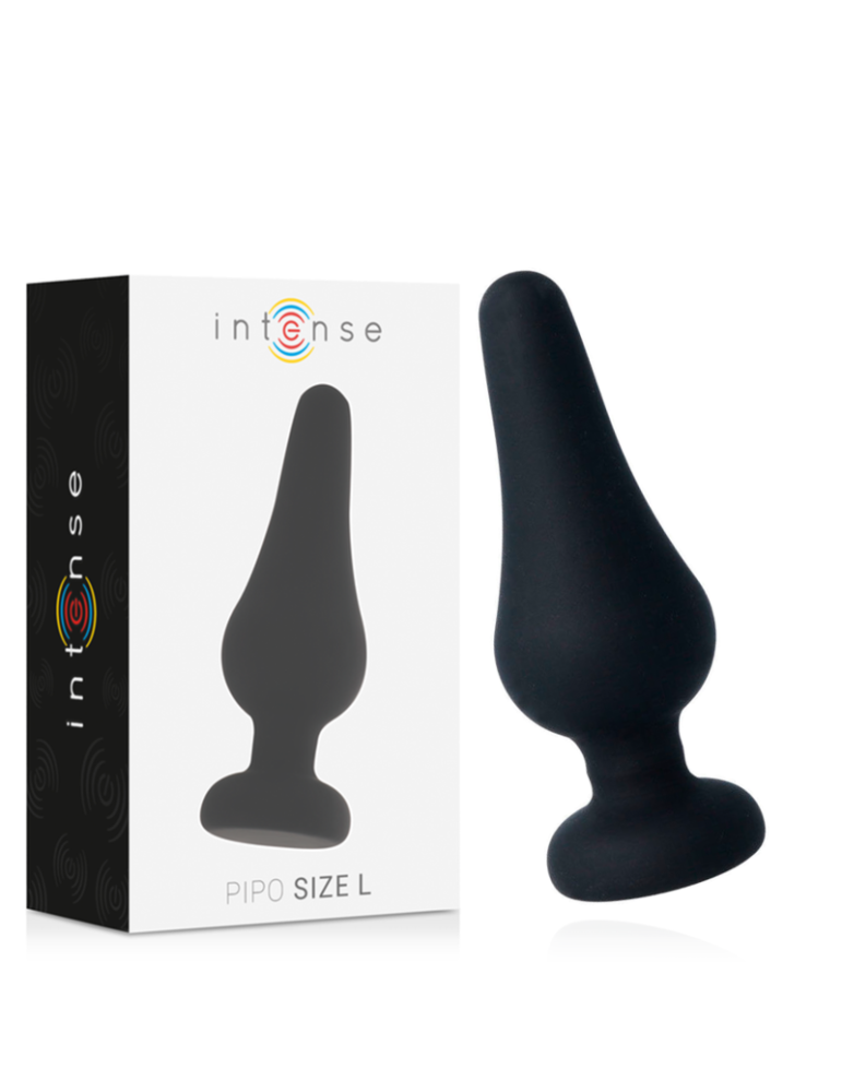 plug anal intense pipo l silicone noir 13,5 cm