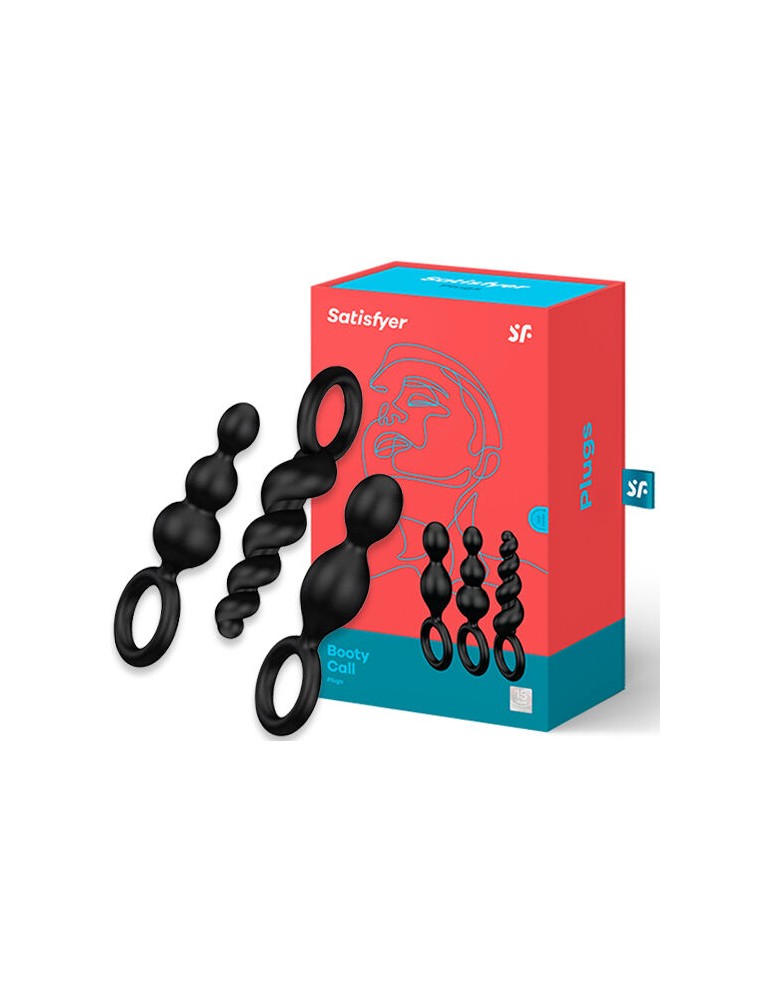 satisfyer anal plugs set 3pcs noir_2