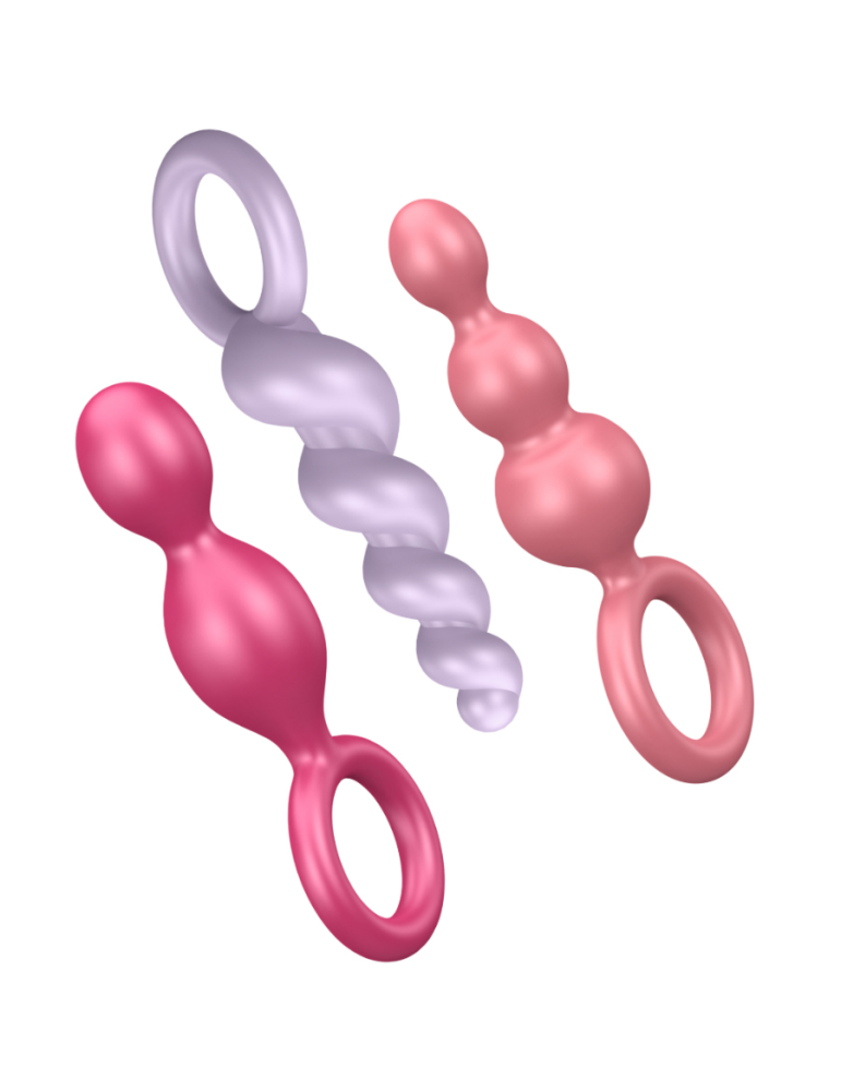 ensemble de plugs anal satisfyer 3pcs tricolore