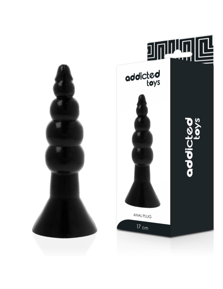 addicted toys plug anal 17cm noir_2