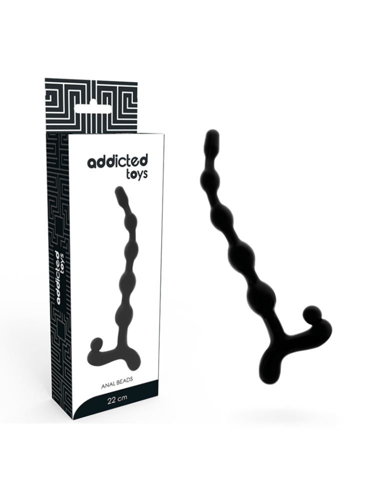 addicted toys perles anales 22cm noir