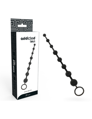addicted toys perles anales 29cm noir