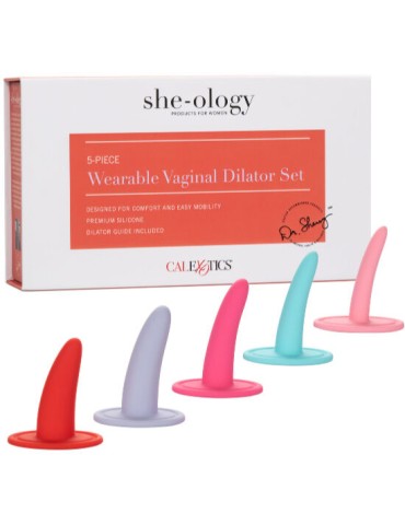 calex kit 5pc dilatateurs vaginaux ou anaux multicolore