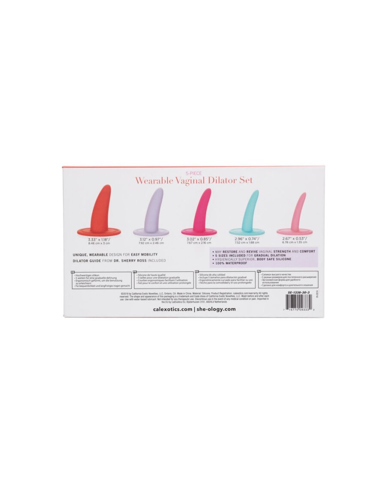 calex kit 5pc dilatateurs vaginaux ou anaux multicolore_6