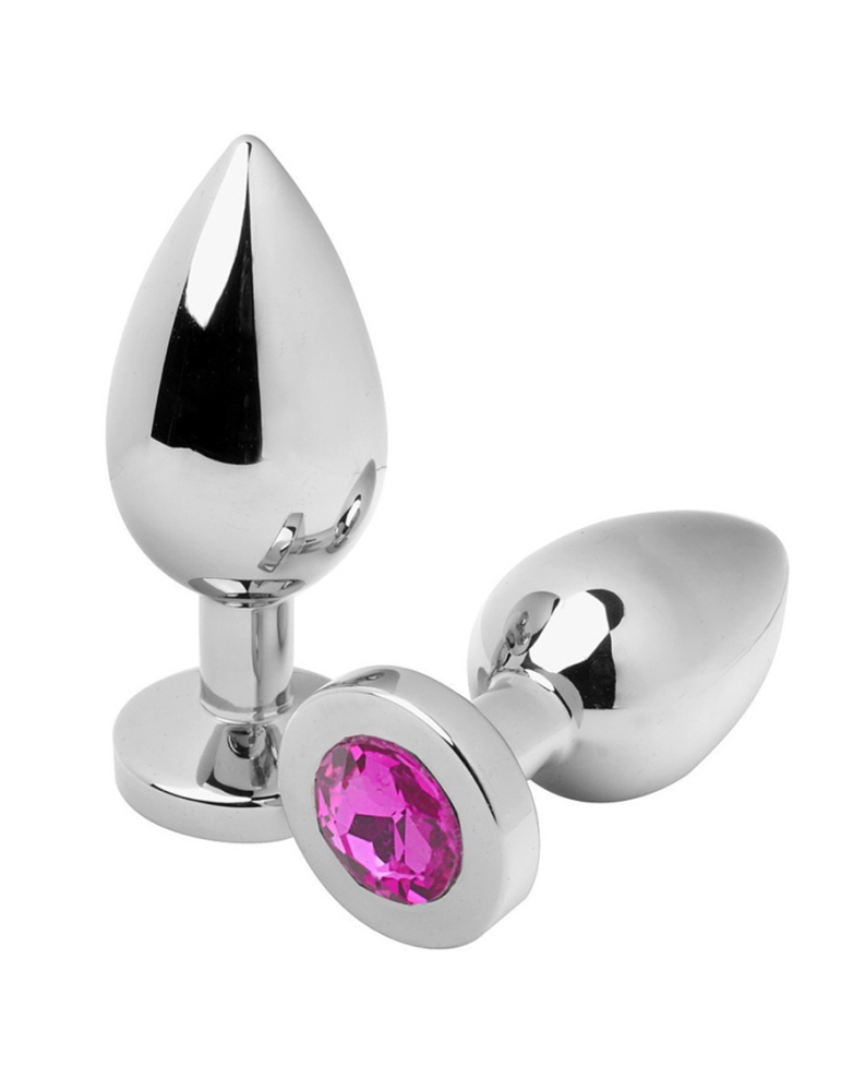 plug anal metalhard diamant rose moyen 7.62cm